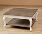 Flacher Tisch Couchtisch JAVIER Eiche/Linde