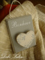 BONHEUR Notizzettel Halter grau/creme 6H0040