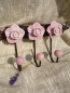 3-er Wandhaken Rose cr�me o. ros�