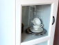 Glas Schrank Vitrine Pinie massiv Art 307