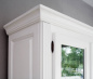 Landhaus Schrank mit Aufsatz Vitrine Pinie wei� Art 557