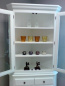 Aufsatz-Eckschrank Vitrine Landhaus Pinie weiss Art 558