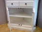 Aufsatz-Eckschrank Vitrine Landhaus Pinie weiss Art 558