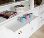 Bibliothek Schrank mit Leiter 2er Modul Pinie Wei� Art 7