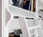 Bibliothek Schrank mit Leiter 2er Modul Pinie Wei� Art 7
