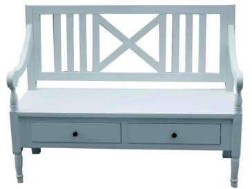 Sitzbank Landhausstil ARIANE wei� 100 cm