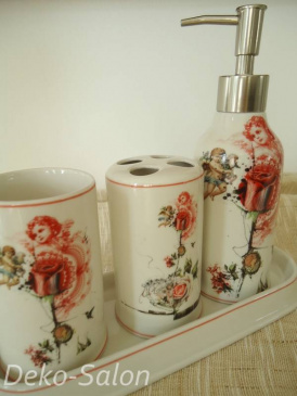 Landhaus Badezimmer Set FLEURS