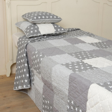Tagesdecke Grey STAR mit Sternen
