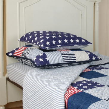Patchwork Quilt Tagesdecke STARS