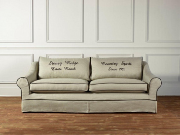 Landhaus Sofa Bakersfield NATURAL + BLACK