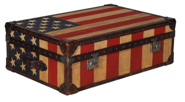 Edle Truhe WATSON medium Stars & Stripes