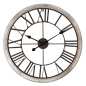 Preview: Shabby Wanduhr weiß / braun