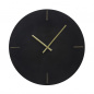 Preview: Schwarze Wanduhr modernes Design mit goldenen Zeigern