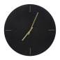 Preview: Edle Metall-Wanduhr rundes schwarzes Ziffernblatt