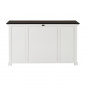 Preview: Sideboard mit weißer Lackierung und schwarzer Deckplatte Preview: Sideboard mit weißer Lackierung und schwarzer Deckplatte