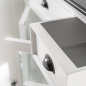 Mobile Preview: Weiße Kommode mit 3 Schubladen mit Messing-Griffen