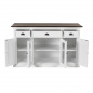 Preview: Massives Landhaus-Sideboard mit 4 Türen und 3 Schubladen Preview: Massives Landhaus-Sideboard mit 4 Türen und 3 Schubladen