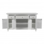 Preview: Weißes Landhaus-Sideboard mit vier Türen und drei Schubladen Preview: Weißes Landhaus-Sideboard mit vier Türen und drei Schubladen