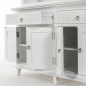 Preview: Weißer Geschirrschrank mit silber verchromten Griffen Preview: Weißer Geschirrschrank mit silber verchromten Griffen