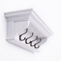 Preview: Landhaus-Garderobe mit dunklen Messing-Haken Preview: Landhaus-Garderobe mit dunklen Messing-Haken