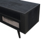 Preview: Industrial TV-Lowboard schwarz Eisen / Holz / Rattan Preview: Industrial TV-Lowboard schwarz Eisen / Holz / Rattan