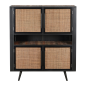 Preview: Industrial Buffet / Anrichte mit Rattan schwarz Preview: Industrial Buffet / Anrichte mit Rattan schwarz
