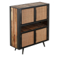 Preview: Industrial Buffet / Anrichte mit Rattan schwarz Preview: Industrial Buffet / Anrichte mit Rattan schwarz