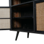 Preview: Industrial Buffet / Anrichte mit Rattan schwarz Preview: Industrial Buffet / Anrichte mit Rattan schwarz