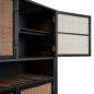 Preview: Industrial Buffet / Anrichte mit Rattan schwarz Preview: Industrial Buffet / Anrichte mit Rattan schwarz