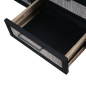 Preview: Industrial Sideboard schwarz mit Rattan 200cm Preview: Industrial Sideboard schwarz mit Rattan 200cm