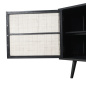 Preview: Industrial Sideboard schwarz mit Rattan 200cm Preview: Industrial Sideboard schwarz mit Rattan 200cm