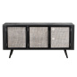 Preview: Fernsehschrank Industrial schwarz Eisen / Holz / Rattan Preview: Fernsehschrank Industrial schwarz Eisen / Holz / Rattan