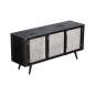 Preview: Fernsehschrank Industrial schwarz Eisen / Holz / Rattan Preview: Fernsehschrank Industrial schwarz Eisen / Holz / Rattan