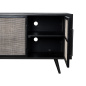 Preview: Fernsehschrank Industrial schwarz Eisen / Holz / Rattan Preview: Fernsehschrank Industrial schwarz Eisen / Holz / Rattan