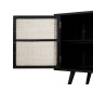 Preview: Fernsehschrank Industrial schwarz Eisen / Holz / Rattan Preview: Fernsehschrank Industrial schwarz Eisen / Holz / Rattan