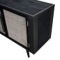 Preview: Fernsehschrank Industrial schwarz Eisen / Holz / Rattan Preview: Fernsehschrank Industrial schwarz Eisen / Holz / Rattan