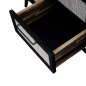 Preview: Schwarze Kommode Eisen / Holz / Rattan im Industrial Look Preview: Schwarze Kommode Eisen / Holz / Rattan im Industrial Look