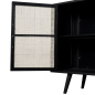 Preview: Schwarze Kommode Eisen / Holz / Rattan im Industrial Look Preview: Schwarze Kommode Eisen / Holz / Rattan im Industrial Look