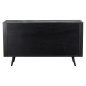 Preview: Schwarze Kommode Eisen / Holz / Rattan im Industrial Look Preview: Schwarze Kommode Eisen / Holz / Rattan im Industrial Look