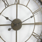 Preview: Industrial Stil Wanduhr Gold 67cm Durchmesser