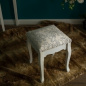 Preview: Landhaus Hocker mit Polsterung Preview: Landhaus Hocker mit Polsterung