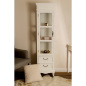 Preview: Schmale Vitrine COLINE im Landhausstil