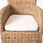 Preview: Rattan Stuhl mit Kissen