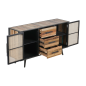 Preview: NovaSolo Industrial Sideboard mit Rattan Natur/Schwarz Preview: NovaSolo Industrial Sideboard mit Rattan Natur/Schwarz