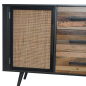 Preview: NovaSolo Industrial Sideboard mit Rattan Natur/Schwarz Preview: NovaSolo Industrial Sideboard mit Rattan Natur/Schwarz