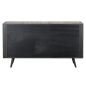 Preview: NovaSolo Industrial Sideboard mit Rattan Natur/Schwarz Preview: NovaSolo Industrial Sideboard mit Rattan Natur/Schwarz