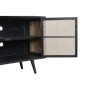 Preview: Phonomöbel / TV-Bank industrial mit Rattan-Gittern Preview: Phonomöbel / TV-Bank industrial mit Rattan-Gittern