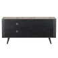 Preview: Phonomöbel / TV-Bank industrial mit Rattan-Gittern Preview: Phonomöbel / TV-Bank industrial mit Rattan-Gittern