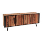 Preview: Industrial TV Bank aus Eisen und recyceltem Holz 200cm Preview: Industrial TV Bank aus Eisen und recyceltem Holz 200cm