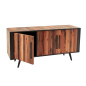 Preview: Industrial Fernsehschrank 160cm schwarz / natur Preview: Industrial Fernsehschrank 160cm schwarz / natur